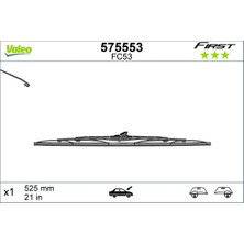 Valeo Mllzngzr Silecek Süpürgesi 53CM X1 Normal Tip First Üniversal