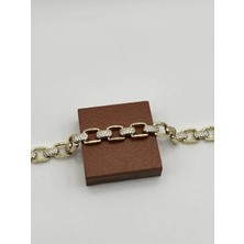 Badiva.co Xuping 14K Gold Kare Taşlı Bileklik (17+2cm)