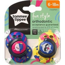 Hepta Collection Tommee Tippee Fun Style Emzik 2 Adet - 6-18 Ay