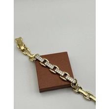 Badiva.co Xuping 14K Baget Taşlı Şerit Bileklik