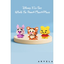Arvela Mini Blok Figür Seti 3'lü - Skett,piglet,pinkyday - Disney Tema Koleksiyon