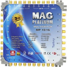 Mag Platinum Mp 10/16 Multiswitch - 10 Giriş 16 Çıkışlı Merkezi Uydu Santrali Hybrid 4K ve 3D Destekli