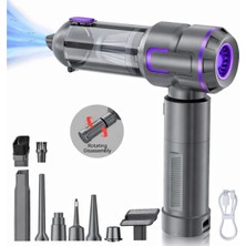 Leerfei ST-6705APLUS 22000PA Şarjlı Araç Süpürgesi Fırçasız Motor Hava Üfleme,vakum,fener ve Powerbank Özellikli