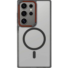 Brabus Samsung S24 Ultra Magsafe Özellikli Renkli Şeffaf Anti-Shock Cupra Silikon Kılıf