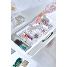 Ahlat Store 6'lı Dolap Içi Takı Makyaj Organizer - Çekmece Içi Düzenleyici Set Şeffaf Yüksek Kalite Akrilik