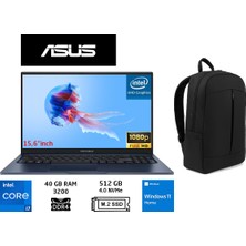 Asus Vivobook 15 X1504VA-NJ426W Intel I7-1355U 40GB 512GB SSD 15.6" Fhd W11H Duddı Çanta