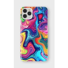 Lelia iPhone 11 Pro Uyumlu Baskılı Şeffaf Telefon Kılıfı | Koleksiyon: Colorwave Flux