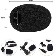 Mini Yaka Mikrofon Süngeri, 10 Adet, 30X23X8MM, Ses Kalitesini Artırır