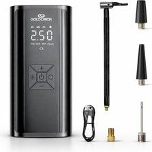 Goldorion R-300 Taşınabilir Dijital Hava Kompresörü – 150 Psı Çok Fonksiyonlu Şarjlı Lastik Şişirme Pompası