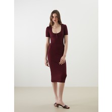 Lc Waikiki Yeni Sezon U Yaka Kadın Bodycon Elbise