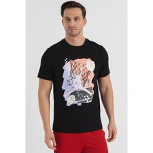 Nike Air Jordan Brand Graphic Ss Crew Grafik Baskılı Erkek Tişört Siyah