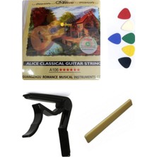 Klasik Gitar Aksesuar Seti Tel, Pena, Eşik ve Kapo Dahil