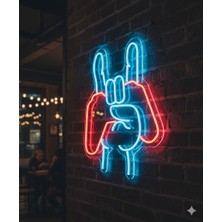 Neonled Gaming Rock Oyuncu Konsept Neon LED Ikon Figür