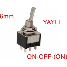 Maroces MR-147 Toggle Swıtch On-Off-(On) 6 Bacaklı Tek Tarafa Yaylı (MTS-213)