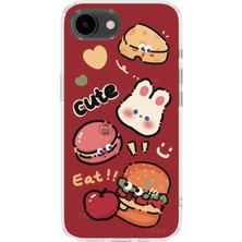 Lelia iPhone 16E Uyumlu Baskılı Şeffaf Telefon Kılıfı | Koleksiyon: Snacktoon Delight