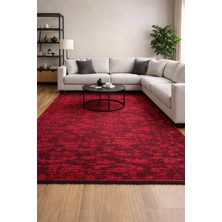 Hoom Rugs Vintage Vtg 115 Bordo Dekoratif Yıkanabilir Kilim