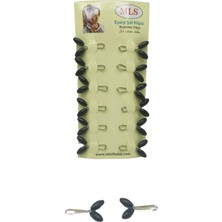 Amazex Eşarp Siyah 12 Parça  Kart Başörtü - Şal Klipsi (4767)