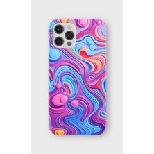 Lelia iPhone 12 Pro Uyumlu Baskılı Şeffaf Telefon Kılıfı | Koleksiyon: Colorwave Flux