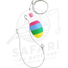 SAFARİ AV BAYİ SBS Şamandıralı Olta Ucu Takımı - 2 Iğneli Mantarlı Hazır Takım - Şıpşıp