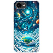Lelia iPhone 16E Uyumlu Baskılı Şeffaf Telefon Kılıfı | Koleksiyon: Cosmicwhisper Skyset