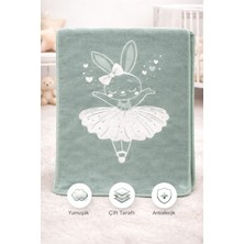 Bonny Home Maya Pamuklu Kız Erkek Bebek Battaniyesi Çift Taraflı Desenli Yumuşak Çocuk Örtüsü| 90X120 cm