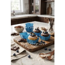 Trend Hediye Sepeti 200 Adet Mini Kare Cupcake Kapsülü - Yağ Geçirmez Premium Lokmalık Sunum Kağıdı - 35X45X15MM