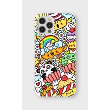 Lelia iPhone 12 Pro Max Uyumlu Baskılı Şeffaf Telefon Kılıfı | Koleksiyon: Snacktoon Delight