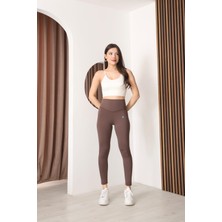 Kadın Renk Çeşitli Düz Yüksel Bel Tayt Dalgıç Scuba Dokumalı Toparlayıcı Rahat