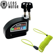 Leos Motor 110 Db Motosiklet Alarmlı Disk Kilidi Hatırlatma Kablolu - 1.kalite