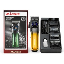 Marske MS-5060 Profesyonel Şarjlı Saç Sakal Kesme Makinesi - Dijital Göstergeli, 210 Dakika Kullanım