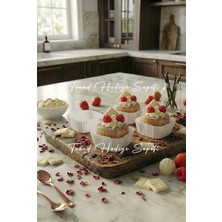 Trend Hediye Sepeti 200 Adet Mini Kare Cupcake Kapsülü - Yağ Geçirmez Premium Lokmalık Sunum Kağıdı - 35X45X15MM