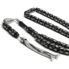 Blackcraft Kesme Model Üçgen Işleme Oltu Taşı Tespih