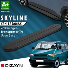 S-Dizayn VW Transporter T4 Uzun Şase Skyline Siyah Yan Basamak 253 Cm 1995-2003 A+ Kalite