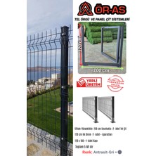 Ör-As Tel Örgü Panel Çit Takım ( 120 cm Yükseklik  5 mt Uzunluk  ) + ( 120 x 100 Kapı -)