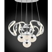 Krom Sarkıt LED Toplu Avize