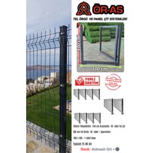 Ör-As Tel Örgü Panel Çit Takım ( 100 cm Yükseklik  25 mt Uzunluk  ) + ( 100 x 100 Kapı -)