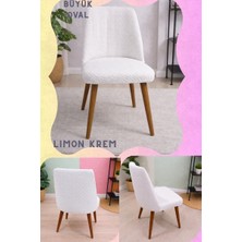 UY STYLE Büyük Boy Oval Sandalye  Örtüsü,likrali ,esnekli Oval Saldalye Kılıfı Tuğla Desen 1ADET