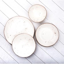 Tulu Klasik Reactiv R46 Krem 24 Parça Porselen Yemek Takımı