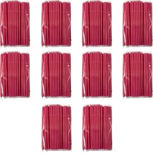 Omeyva Kalın Kokteyl Buzlu Soğuk Içecek Pipet - Körüklü - Pembe - 22 Cm. - 8 Mm. - 1000 Adet