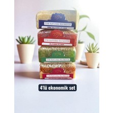 Tpm Doğal El Yapımı Kabak Lifli Sabun 4'1ü Set (Aloevera,eşek Sütlü,güllü,pirinçli) 440 Gram