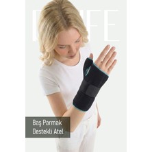 Polimed El Bilek Ateli Baş Parmak Destekli Çelik Baş Parmak Desteği Ayarlanabilir Beden Sağ Sol Uyumlu