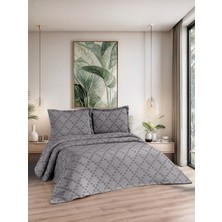 Bella 3 Parça Çift Kişilik Pike Takımı Gri 240 x 260 cm