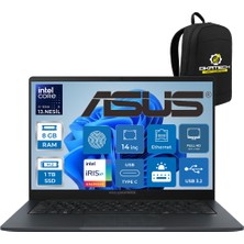 Expertbook B1403CVA I5-1334U 8gb Ddr5 1tb SSD 14" Fhd LED 300NİTS W11PRO + Asus Çanta