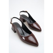 ich1one Roma Kadın Rugan Topuklu Babet Ayakkabı – 5 cm Topuk, Günlük ve Ofis Şıklığı 1101