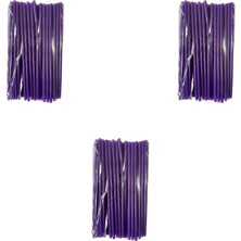 Omeyva Körüklü Mor Kalın Kokteyl Buzlu Soğuk Içecek Pipet - 22 Cm. - 8 Mm. -300 Adet