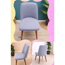 UY STYLE Büyük Boy Oval Sandalye  Örtüsü,likrali ,esnekli Oval Saldalye Kılıfı Tuğla Desen 1ADET