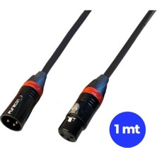 Balanslı Xlr Erkek ve Kadın Kablosu 1 Metre, Yüksek Kalite Ses Iletimi