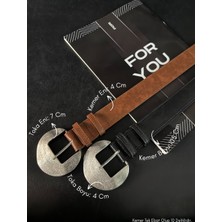 Fiori 2'li Oval Tokalı Kadın Pantolon Kemeri, Ceket Kemeri, Elbise Kemeri, Gömlek Kemeri