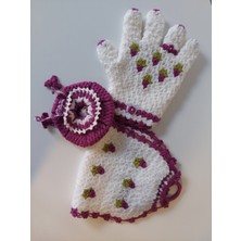 Genel Lüks El Yapımı Uzun, Eldiven Yuvarlak Üçlü Set Banyo Lifi - Gelin ve Damat Için Çeyizlik, Bohçalık ve Hediyelik Örgü Lif