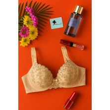 Glanz İç Giyim Sütyen Şık Kaliteli Yarım Dolgulu Destekli Sütyen Ten Renk